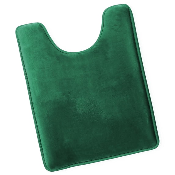 Nestl Contour Absorbent Memory Foam Bath Mat Set Bathroom Rug, Hunter Green, 24"x20"