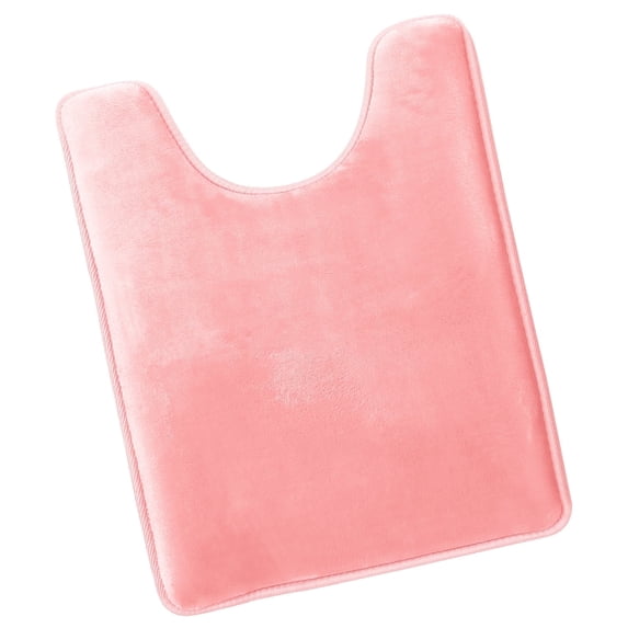 Nestl Contour Absorbent Memory Foam Bath Mat Bathroom Rug, Pink, 24"x20"