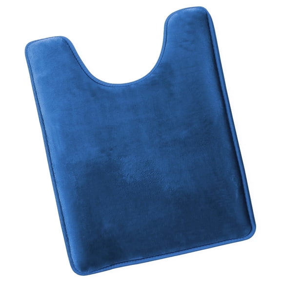 Nestl Contour Absorbent Memory Foam Bath Mat Set Bathroom Rug, Royal Blue, 24"x20"