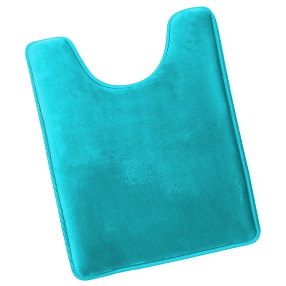 Nestl Contour Absorbent Memory Foam Bath Mat Set Bathroom Rug, Teal, 24"x20"