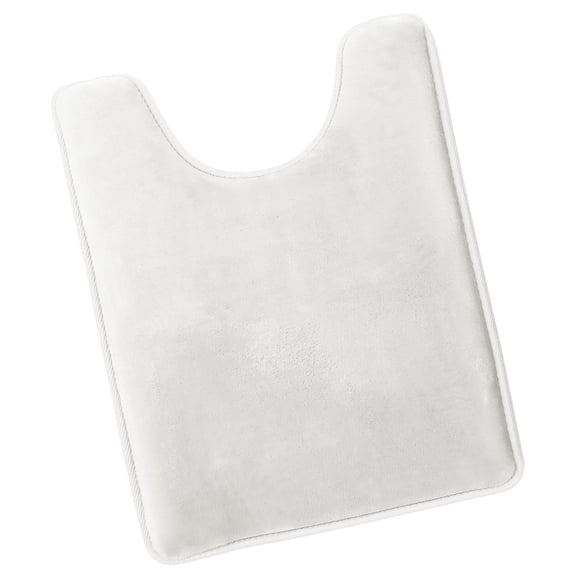 Nestl Contour Absorbent Memory Foam Bath Mat Set Bathroom Rug, White, 24"x20"