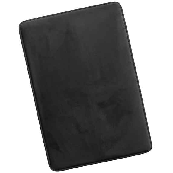 Nestl Absorbent Memory Foam Bath Mat Set Bathroom Rug, Black, 20"X30"