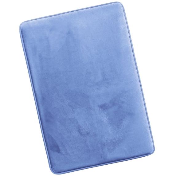 Nestl Absorbent Memory Foam Bath Mat Set Bathroom Rug, Calm Blue, 20"X30"