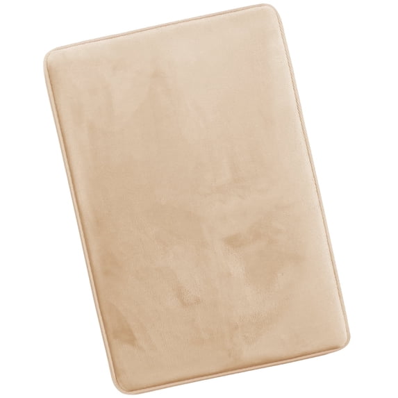 Nestl Absorbent Memory Foam Bath Mat Set Bathroom Rug, Cream, 20"X30"