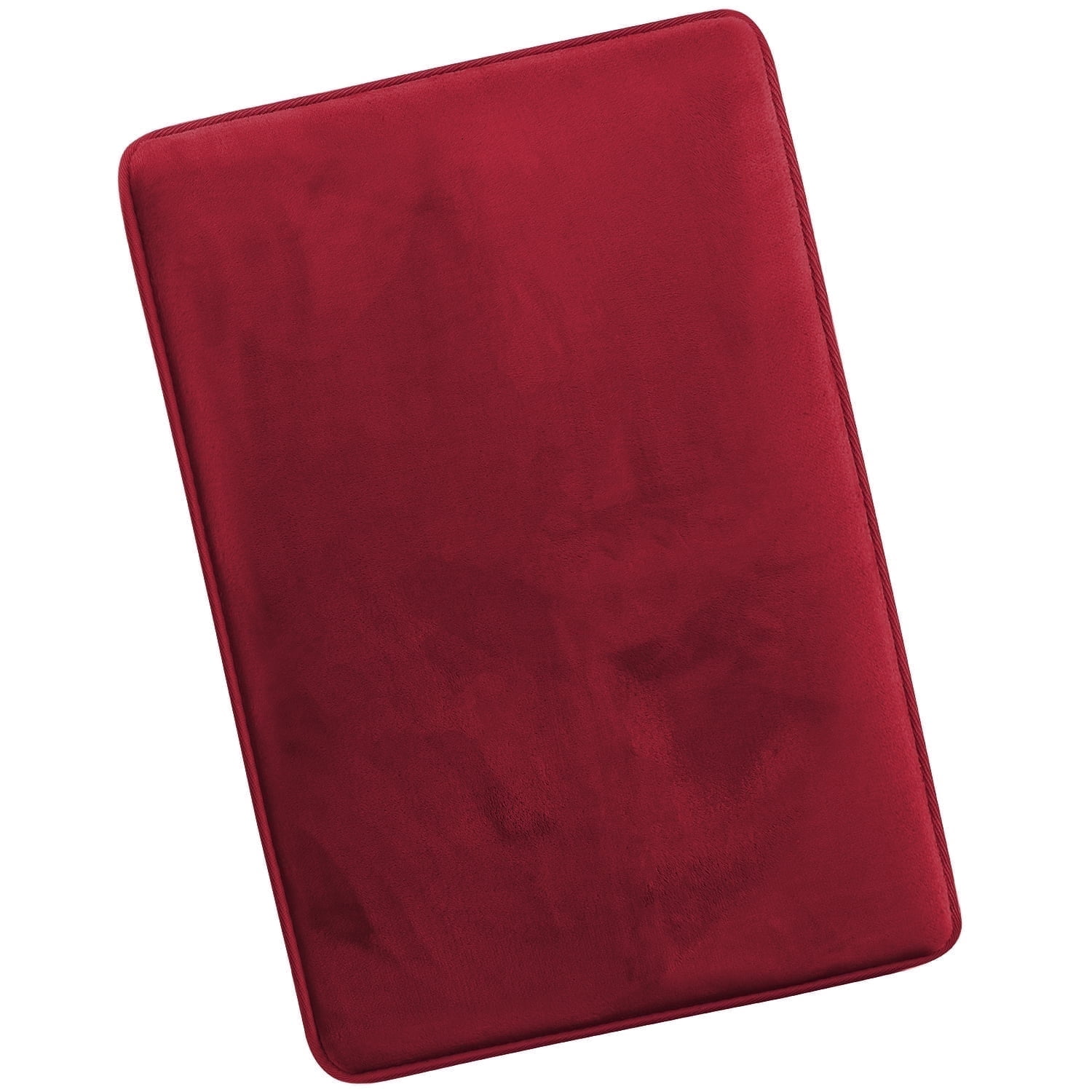 Nestl Absorbent Memory Foam Bath Mat Set Bathroom Rug, Red, 20"X30"