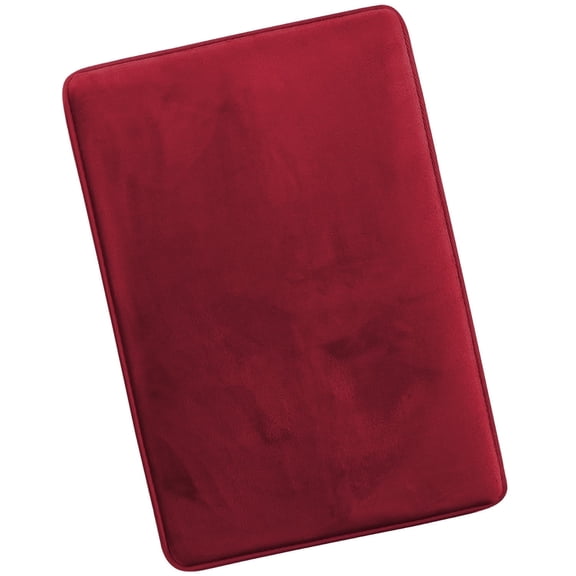 Nestl Absorbent Memory Foam Bath Mat Set Bathroom Rug, Red, 20"X30"