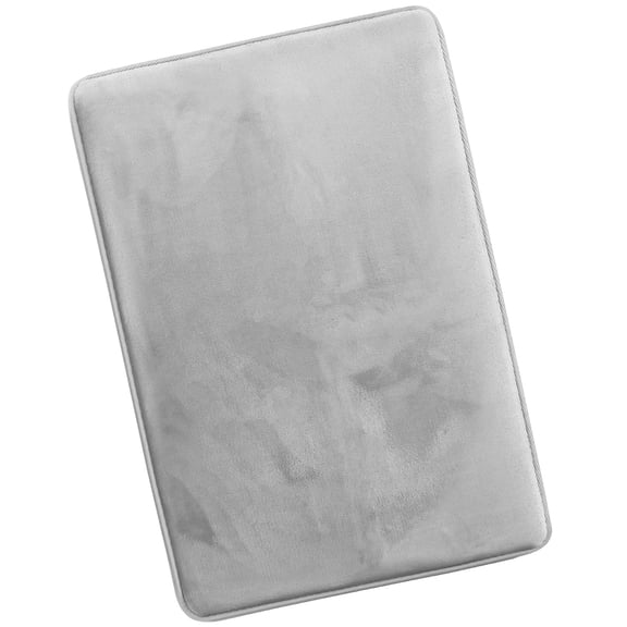 Nestl Absorbent Memory Foam Bath Mat Set Bathroom Rug, Silver, 20"X30"