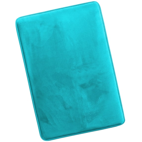 Nestl Absorbent Memory Foam Bath Mat Set Bathroom Rug, Teal, 20"X30"