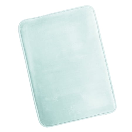 Nestl Absorbent Memory Foam Bath Mat Bathroom Rug, Aqua, 17"x24"