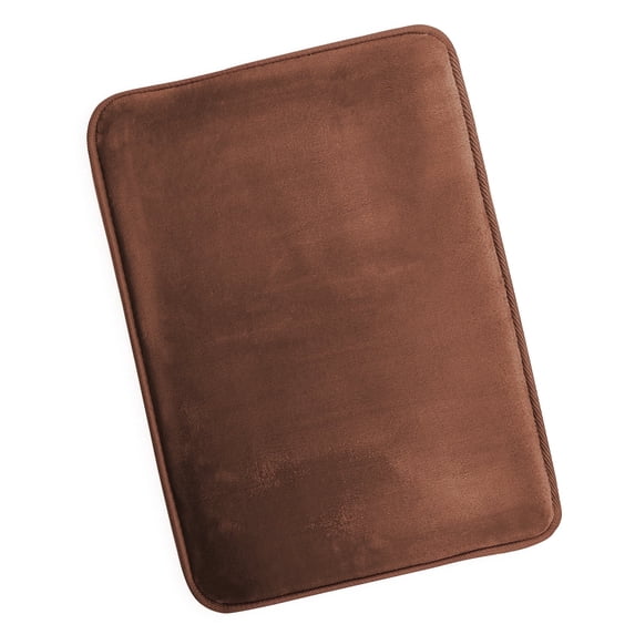 Nestl Absorbent Memory Foam Bath Mat Set Bathroom Rug, Brown, 17"x24"