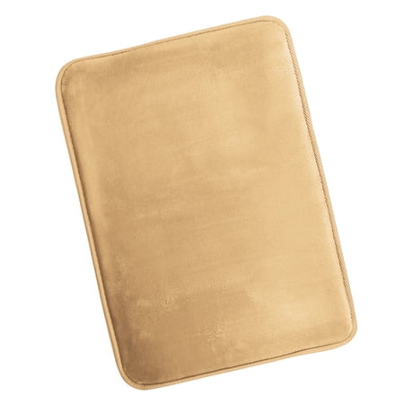 Nestl Absorbent Memory Foam Bath Mat Bathroom Rug, Gold, 17"x24"