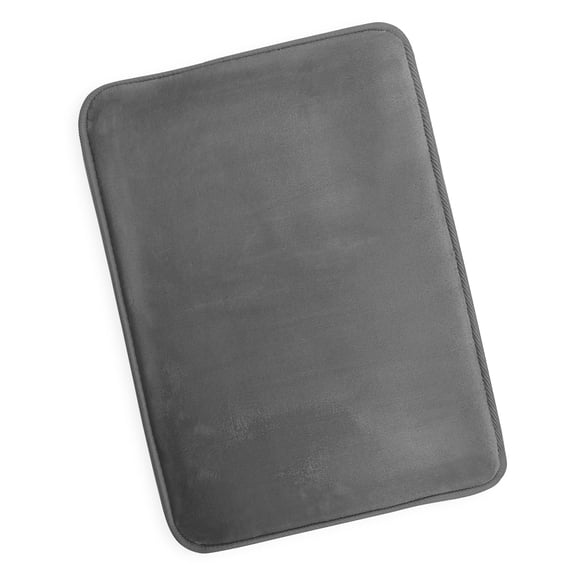 Nestl Absorbent Memory Foam Bath Mat Set Bathroom Rug, Gray, 17"x24"