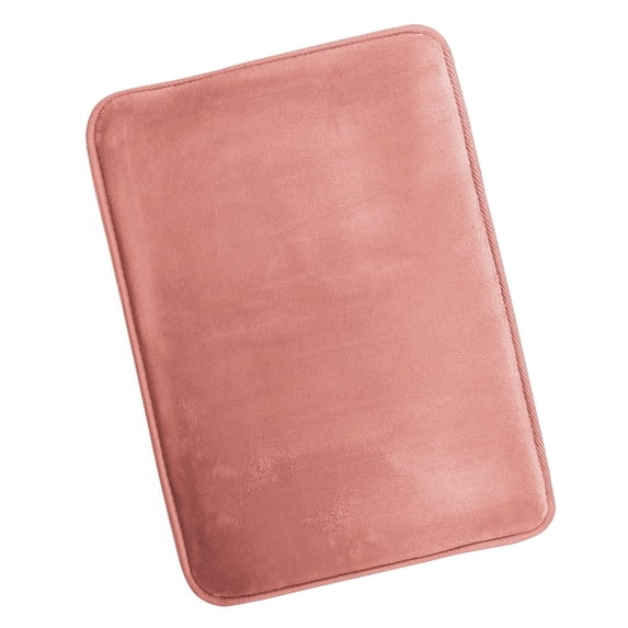 Nestl Absorbent Memory Foam Bath Mat Set Bathroom Rug, Misty Rose, 17"x24"