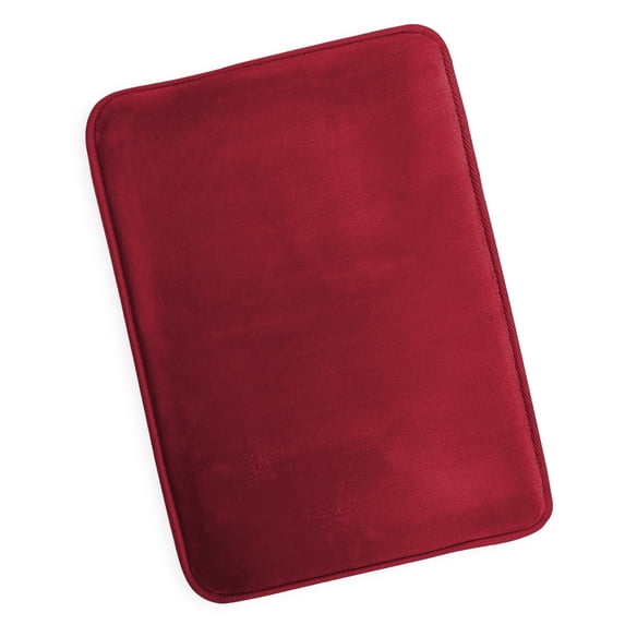 Nestl Absorbent Memory Foam Bath Mat Bathroom Rug, Red, 17"x24"