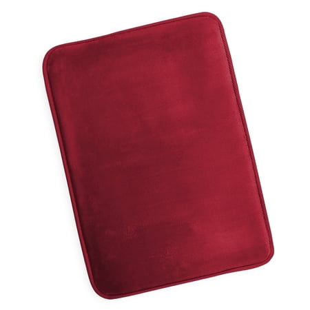 Nestl Absorbent Memory Foam Bath Mat Set Bathroom Rug, Red, 17"x24"