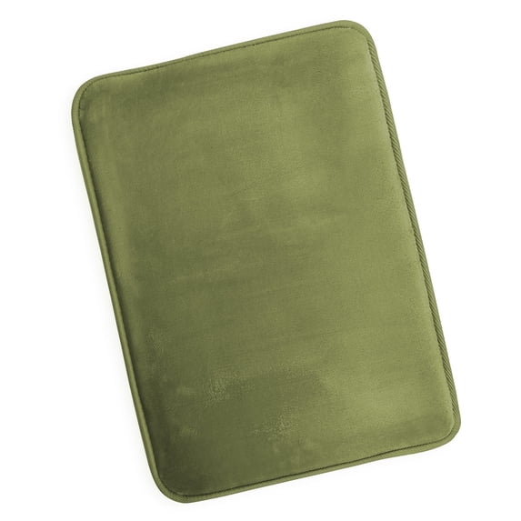 Nestl Absorbent Memory Foam Bath Mat Set Bathroom Rug, Sage, 17"x24"
