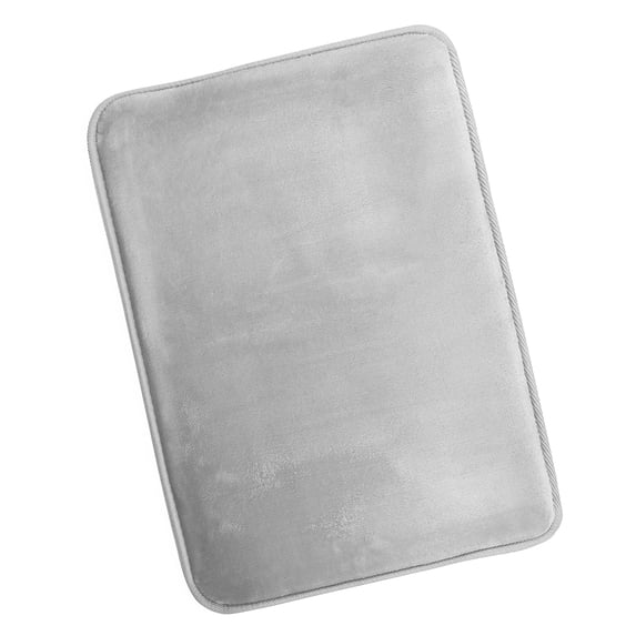 Nestl Absorbent Memory Foam Bath Mat Bathroom Rug, Silver, 17"x24"