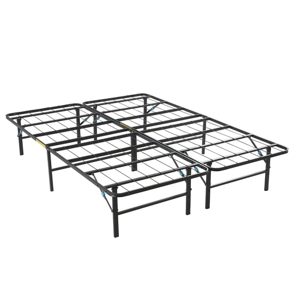 Nestl 14” Platform Bed Frame, Metal Foldable Steel Box Spring Replacement, King