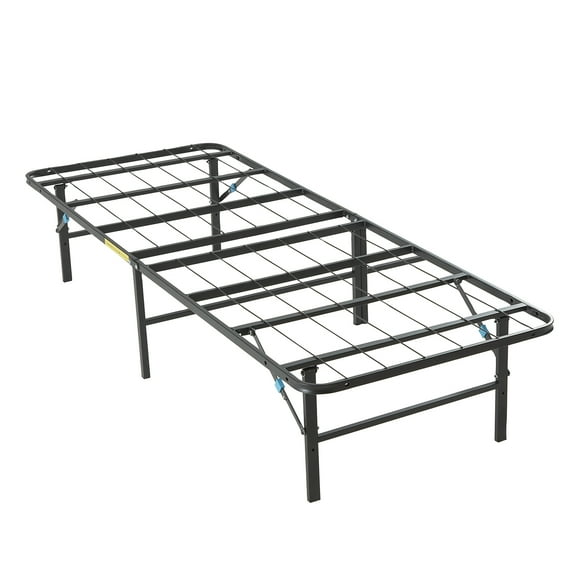 Nestl 14” Platform Bed Frame, Metal Foldable Steel Box Spring Replacement, Twin XL