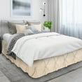 thumbnail image 1 of Nestl 14" Tailored Pinch Pleated Bed Skirt - Hotel Luxury Double Brushed Microfiber Pintuck Decorative Dust Ruffle, California King, Beige Cream, 1 of 9