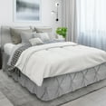 thumbnail image 1 of Nestl 14" Tailored Pinch Pleated Bed Skirt - Hotel Luxury Double Brushed Microfiber Pintuck Decorative Dust Ruffle, King, Silver Gray, 1 of 9