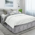 thumbnail image 1 of Nestl 14" Tailored Pinch Pleated Bed Skirt - Hotel Luxury Double Brushed Microfiber Pintuck Decorative Dust Ruffle, Queen, Light Gray Lavender, 1 of 9