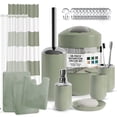 thumbnail image 1 of Hearth & Harbor 23 Piece Bathroom Accessories Set, Sage Green Bathroom Decor Set with Bathroom Rugs, 1 of 6