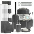 thumbnail image 1 of Nestl 23 Piece Bathroom Accessory Gift Set, Bathroom Shower Curtain Set, And Bath Rug Set, Gray, 1 of 8
