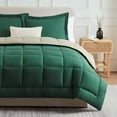 thumbnail image 1 of Nestl Full Size Comforter Sets, 3 Piece Bed in a Bag, Reversible Down Alternative Bedding Set, Hunter & Sage Green, 1 of 10