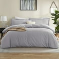 thumbnail image 1 of LammaLoe Duvet Cover Queen, Luxury Microfiber 3 Piece Bedding Sets with 2 Pillow Shams, Grey lavender, 1 of 11
