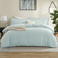thumbnail image 1 of LammaLoe Duvet Cover Queen, Luxury Microfiber Bedding Sets with 2 Pillow Shams,light Blue, 1 of 11
