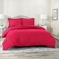 thumbnail image 1 of Nestl 3pc King Duvet Cover Set, Luxury Microfiber Duvet Cover King with 2 Pillow Shams, (90"x104"), Hot Pink, 1 of 7