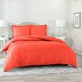 thumbnail image 1 of Nestl 3pc Queen Duvet Cover Set, Luxury Microfiber Duvet Cover Queen with 2 Pillow Shams, (90"x90"), Orange, 1 of 7