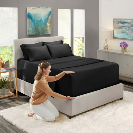 Nestl Queen Sheets Set, 1800 Series Extra Deep Pocket Sheets Queen Soft Microfiber Bed Sheets, 4 Piece Queen Sheet sets