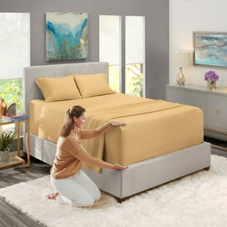  Mezzati Ultra Soft and Lightweight Bed Sheet Set - Brushed  Microfiber Bedding for a Comfortable Night's Sleep (Yellow, Full Size) :  Home & Kitchen