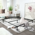 thumbnail image 1 of Nestl Adjustable Metal Bed Rails - Metal Adjustable Bed Frame with Bed Center Support Leg 5.25” H Low Bed Frame - Expands from Twin Size Bed Frame to Full Bed Frame, Metal Queen Bed Frame, Black, 1 of 6