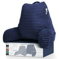 thumbnail image 1 of Nestl Backrest Reading Pillow, Back Support Pillow with Arms, Shredded Memory Foam Bed Rest Pillow, Navy Blue, 1 of 7
