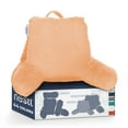 thumbnail image 1 of Nestl Backrest Reading Pillow, Bed Rest Pillow with Arms for Sitting In Bed, Shredded Memory Foam Back Support Pillow, Apricot Buff Orange, 1 of 8
