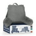 thumbnail image 1 of Nestl Backrest Reading Pillow, Bed Rest Pillow with Arms for Sitting In Bed, Shredded Memory Foam Back Support Pillow, Gray, 1 of 8