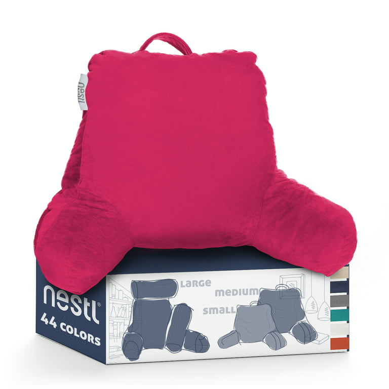Nestl Reading Pillow Large Bed Pillow, Back Pillow for Sitting in Bed  Shredded Memory Foam Chair Pillow, Reading & Bed Rest Pillows Teal Back  Pillow