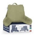 thumbnail image 1 of Nestl Backrest Reading Pillow, Bed Rest Pillow with Arms for Sitting In Bed, Shredded Memory Foam Back Support Pillow, Sage Green, 1 of 8