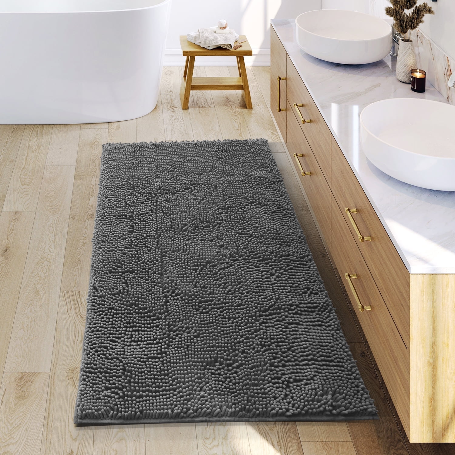 Nestl Bathroom Rugs, Machine Washable Bath Mats For bathroom Floor Rugs ...