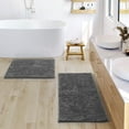 thumbnail image 1 of Nestl Bathroom Rugs, Machine Washable Bath Mats For bathroom Floor Rugs, Nonslip Backing Rubber Bath Rug, Gray, 1 of 6