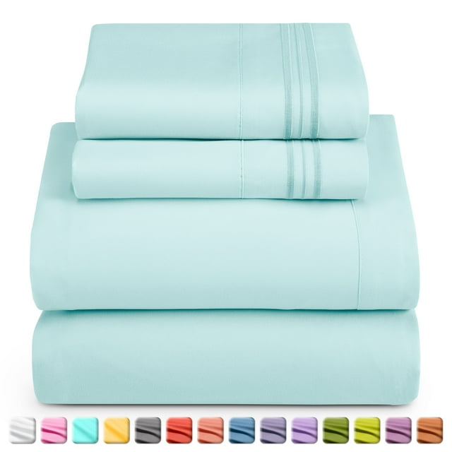 Nestl Bed Sheets Set, 1800 Series Deep Pocket 4 Piece Bed Sheet Set