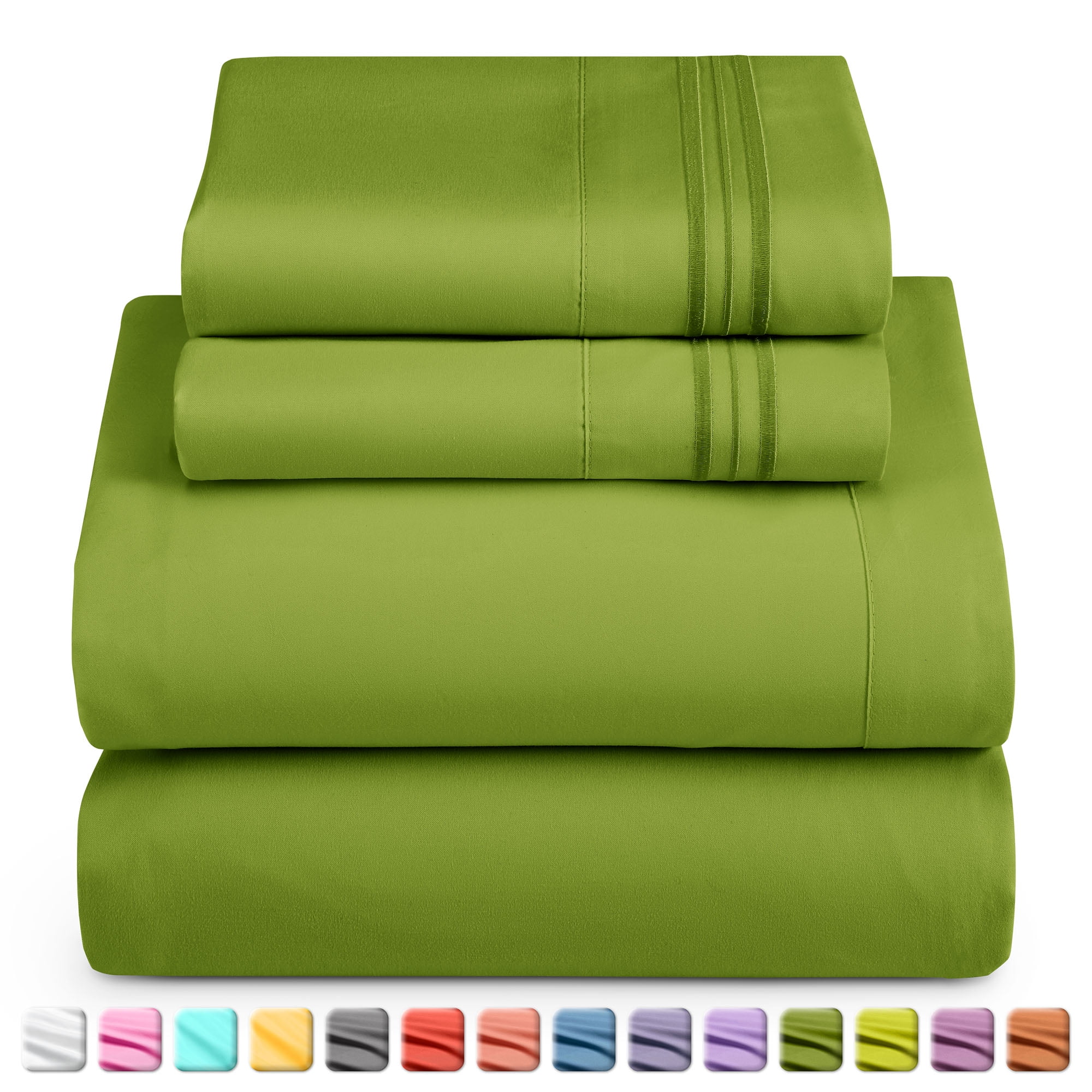 Nestl Bed Sheets Set, 1800 Series Soft Microfiber 16 Inches Deep Pocket