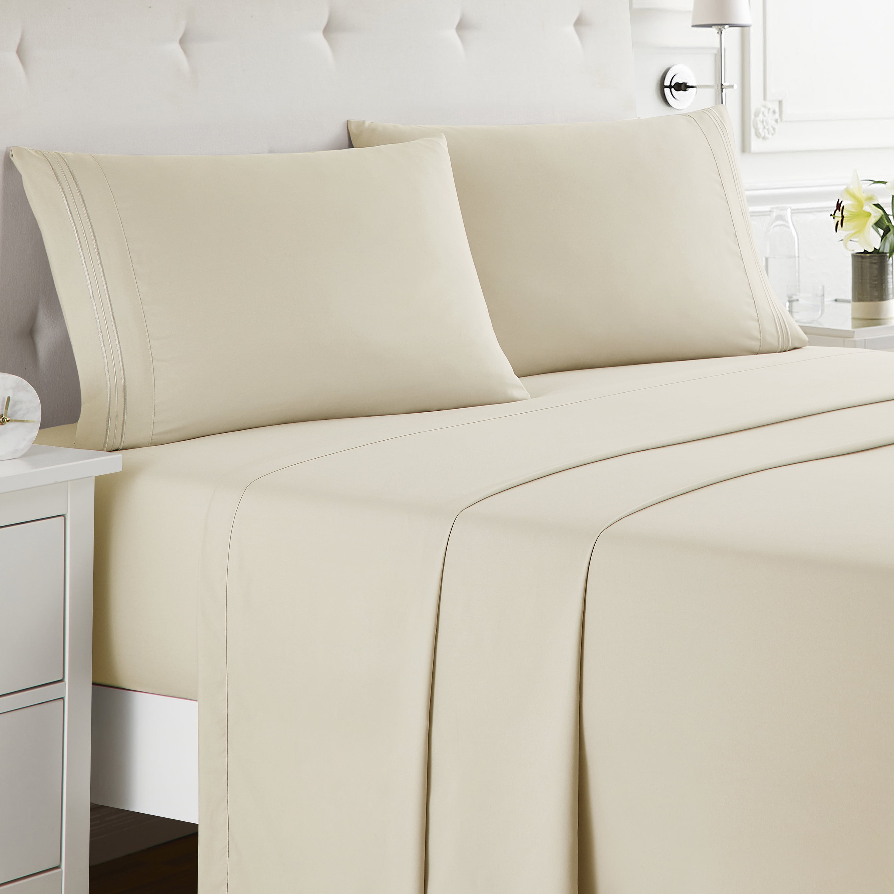 Nestl Bed Sheets Set, 1800 Series Soft Microfiber 16 Inches Deep Pocket