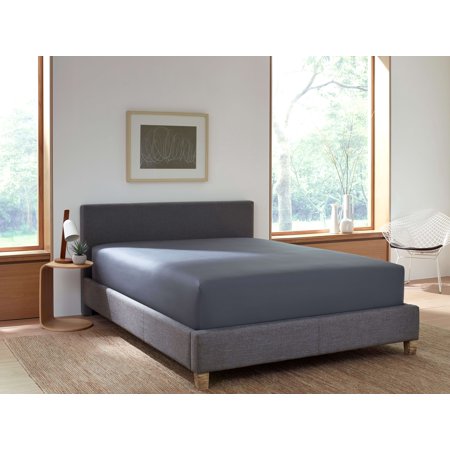 Nestl Bedding Classic Percale Fitted Sheet, Full Sheets, Gray