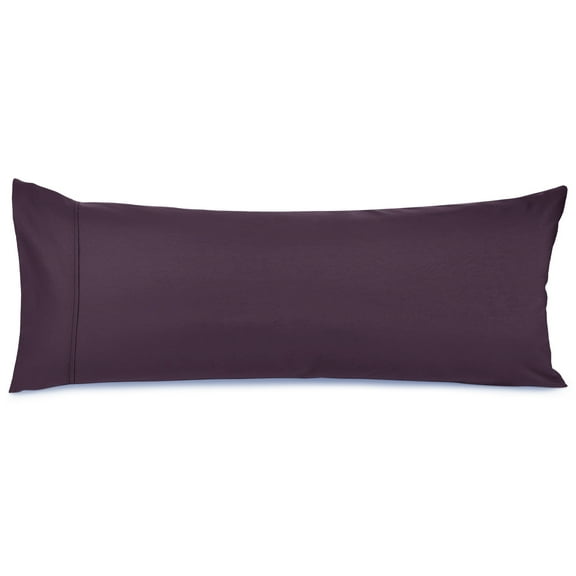 Nestl Body Pillow Case, Microfiber Body Pillow Cover, Body Pillowcase Size (20"x54"), Purple Eggplant