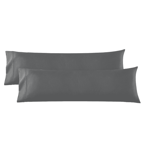 Nestl Body Pillow Case, Microfiber Pillow Covers, Body Pillow Cases Set of 2, (20"x54") Charcoal Grey