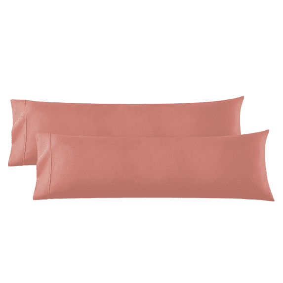 Nestl Body Pillow Case, Microfiber Pillow Covers, Body Pillow Cases Set of 2, (20"x54") Misty Rose